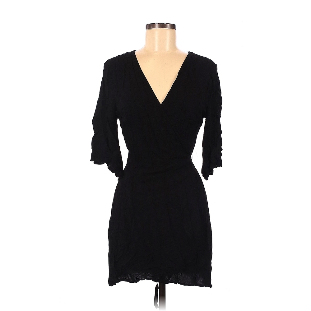 Xhilaration black wrap dress with kimono sleeves  medium